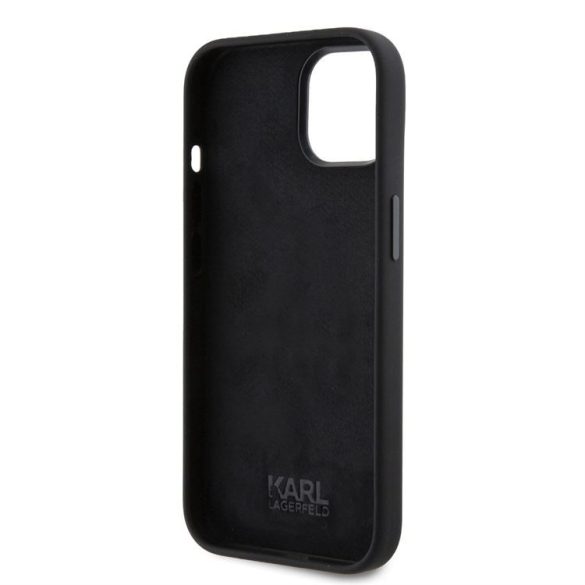 Apple iPhone 15 KARL LAGERFELD KLHCP15SSMHKNPK Liquid Hátlap - Fekete