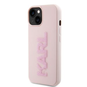 Apple iPhone 15 KARL LAGERFELD KLHCP15S3DMBKCP Glitter Hátlap - Rózsaszín