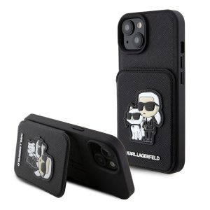 Apple iPhone 15 KARL LAGERFELD KLHCP15SSAKCSCK Hátlap - Fekete