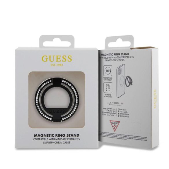 GUESS GUMRSALDGK Magsafe Ringstand - Fekete