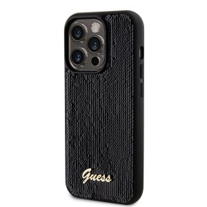 Apple iPhone 12/12 Pro GUESS GUHCP12MPSFDGSK Hátlap - Fekete