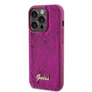 Apple iPhone 12/12 Pro GUESS GUHCP12MPSFDGSF Hátlap - Magenta