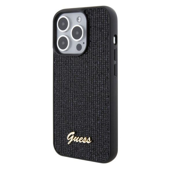 Apple iPhone 15 Pro GUESS GUHCP15LPMSDGSK Hátlap - Fekete