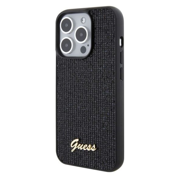 Apple iPhone 15 Pro Max GUESS GUHCP15XPMSDGSK Hátlap - Fekete