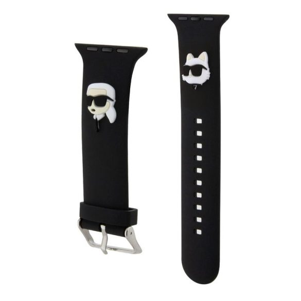 Apple iWatch Karl Lagerfeld KLAWMSLKCNK 38/40/41mm óraszíj - Fekete