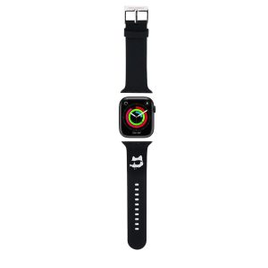 Apple iWatch Karl Lagerfeld KLAWMSLCNK 38/40/41mm óraszíj - Fekete