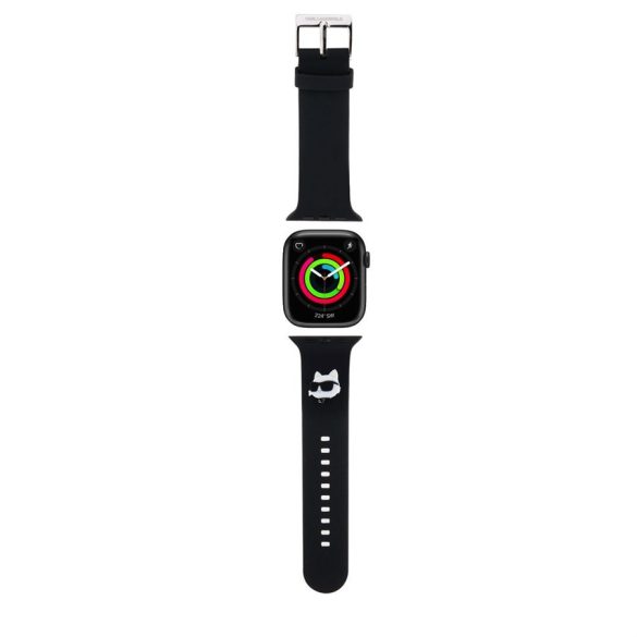 Apple iWatch Karl Lagerfeld KLAWMSLCNK 42/44/45mm óraszíj - Fekete