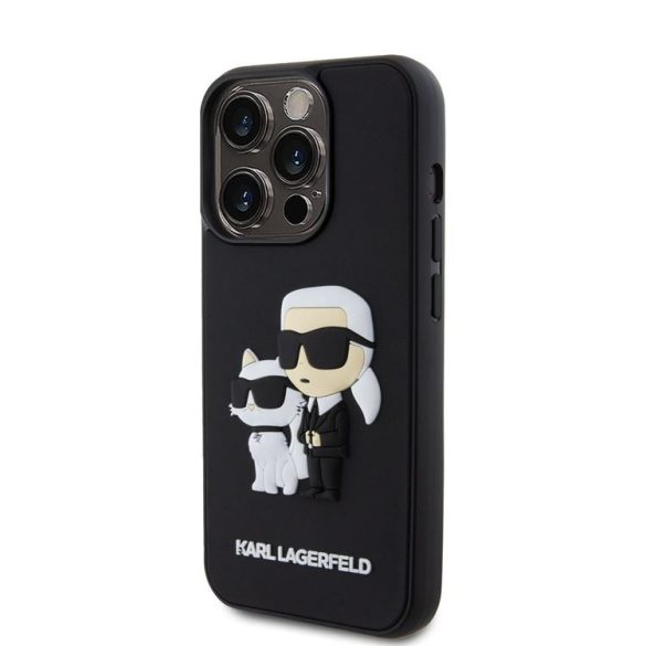 Apple iPhone 14 Pro KARL LAGERFELD KLHCP14L3DRKCNK Hátlap - Fekete