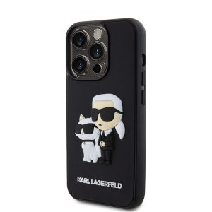 Apple iPhone 14 Pro Max KARL LAGERFELD KLHCP14X3DRKCNK Hátlap - Fekete