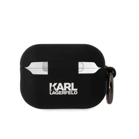 Apple Airpods Pro 2 KARL LAGERFELD KLAP2RUNKC Liquid Silicon Tartó - Fekete