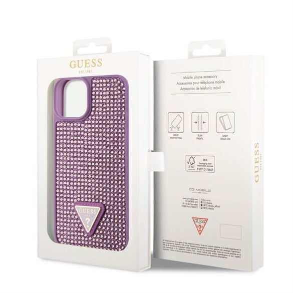 Apple iPhone 15 GUESS GUHCP15SHDGTPU Hátlap - Lila