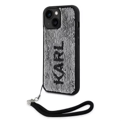   Apple iPhone 15 KARL LAGERFELD KLHCP15SPSQRKS Reversible Hátlap - Fekete/Ezüst