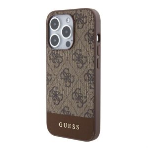 Apple iPhone 15 Pro GUESS GUHMP15LG4GLBR MagSafe Hátlap - Barna