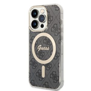 Apple iPhone 15 Pro GUESS GUHMP15LH4STK MagSafe IML Hátlap - Fekete