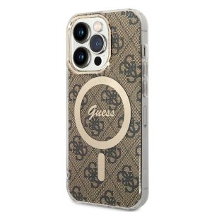 Apple iPhone 15 Pro GUESS GUHMP15LH4STW MagSafe IML Hátlap - Barna