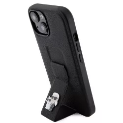   Apple iPhone 15 KARL LAGERFELD KLHCP15SGSAKCPK Hátlap - Fekete