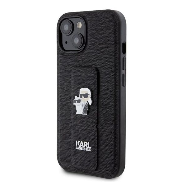 Apple iPhone 15 KARL LAGERFELD KLHCP15SGSAKCPK Hátlap - Fekete