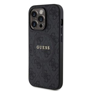 Apple iPhone 14 Pro GUESS GUHMP14LG4GFRK MagSafe Hátlap - Fekete