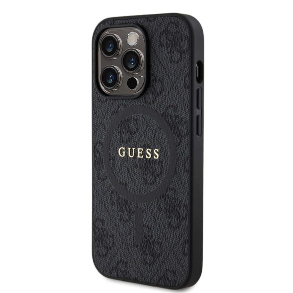 Apple iPhone 14 Pro GUESS GUHMP14LG4GFRK MagSafe Hátlap - Fekete