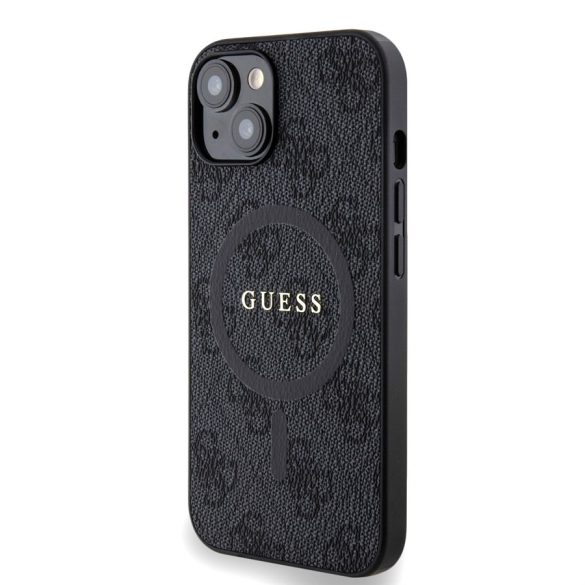 Apple iPhone 15 GUESS GUHMP15SG4GFRK MagSafe Hátlap - Fekete