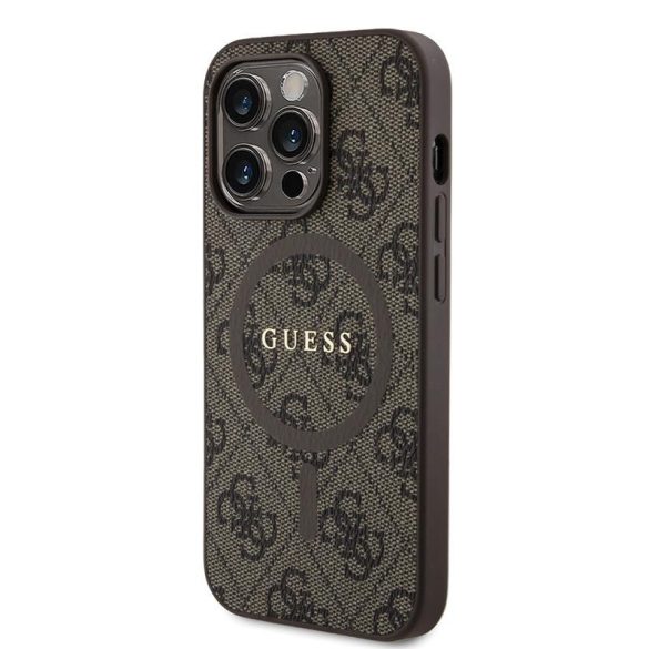 Apple iPhone 14 Pro Max GUESS GUHMP14XG4GFRW MagSafe Hátlap - Barna