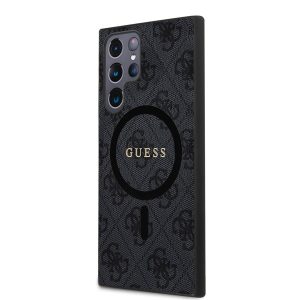 Samsung S24 Ultra GUESS GUHMS24LG4GFRK MagSafe Hátlap - Fekete