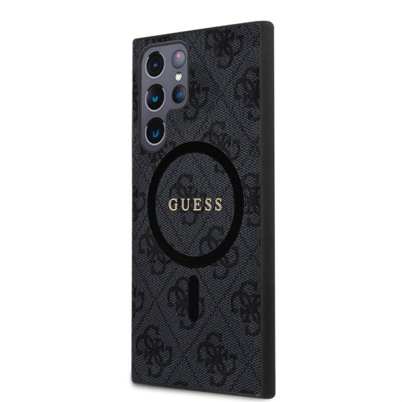 Samsung S24 Ultra GUESS GUHMS24LG4GFRK MagSafe Hátlap - Fekete