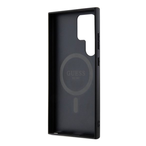 Samsung S24 Ultra GUESS GUHMS24LG4GFRK MagSafe Hátlap - Fekete