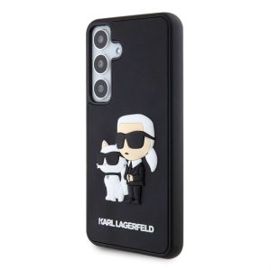 Samsung S24 KARL LAGERFELD KLHCS24S3DRKCNK 3D Hátlap - Fekete