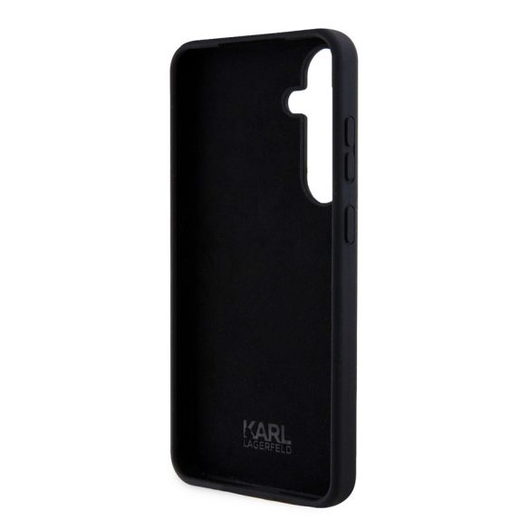 Samsung S24 KARL LAGERFELD KLHCS24SSNIKBCK Liquid Silicone Hátlap - Fekete