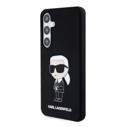   Samsung S24 Plus KARL LAGERFELD KLHCS24MSNIKBCK Liquid Silicone Hátlap - Fekete