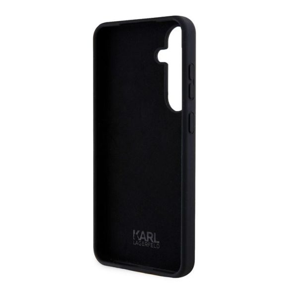 Samsung S24 Plus KARL LAGERFELD KLHCS24MSNIKBCK Liquid Silicone Hátlap - Fekete