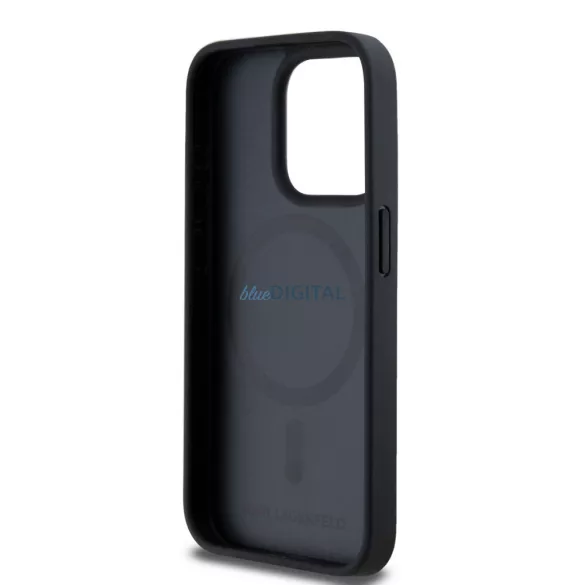 Apple iPhone 15 Pro Max KARL LAGERFELD KLHMP15XPGKHPHK Magsafe Hátlap - Fekete