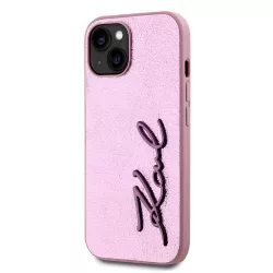   Apple iPhone 15 KARL LAGERFELD KLHCP15SPFMFBKMP Hátlap - Rózsaszín