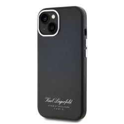   Apple iPhone 15 KARL LAGERFELD KLHCP15SPGWCMKHK Hátlap - Fekete