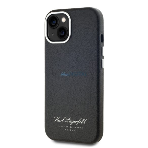 Apple iPhone 15 KARL LAGERFELD KLHCP15SPGWCMKHK Hátlap - Fekete