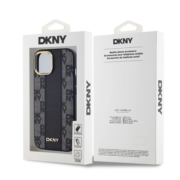 Apple iPhone 15 DKNY DKHMP15SPCPVSLK MagSafe Hátlap - Fekete