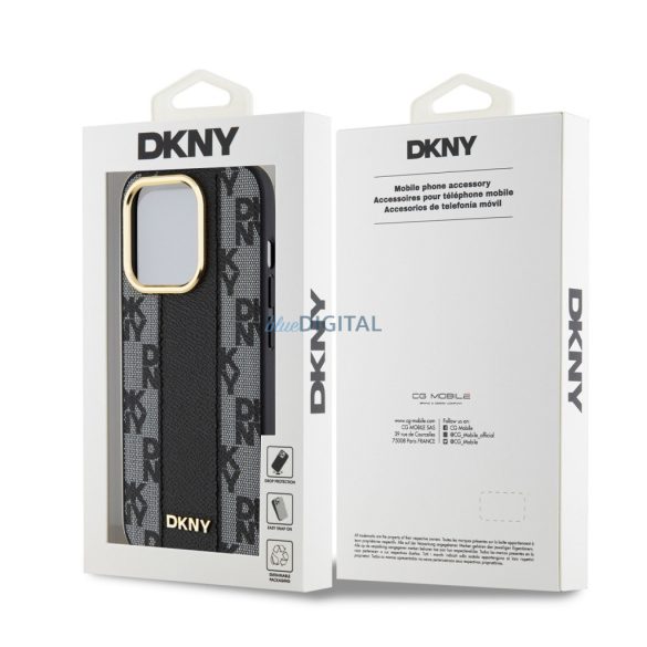 Apple iPhone 15 Pro DKNY DKHMP15LPCPVSLK MagSafe Hátlap - Fekete