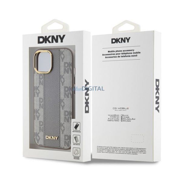 Apple iPhone 15 DKNY DKHMP15SPCPVSLE MagSafe Hátlap - Bézs