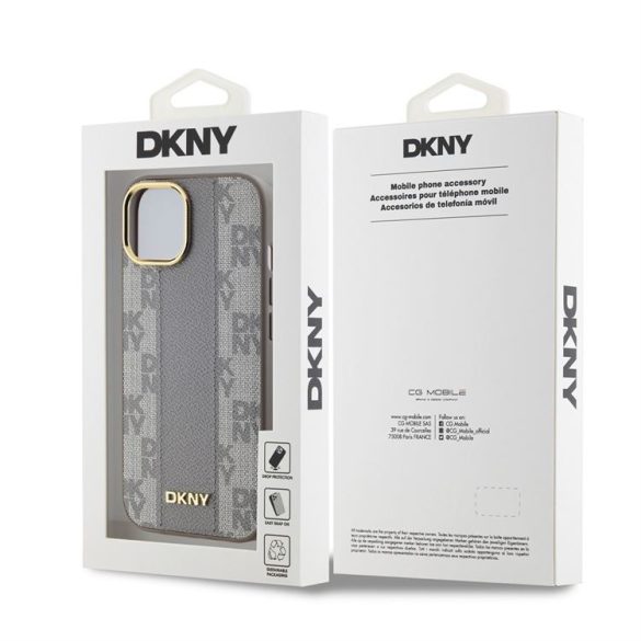 Apple iPhone 15 DKNY DKHMP15SPCPVSLE MagSafe Hátlap - Bézs