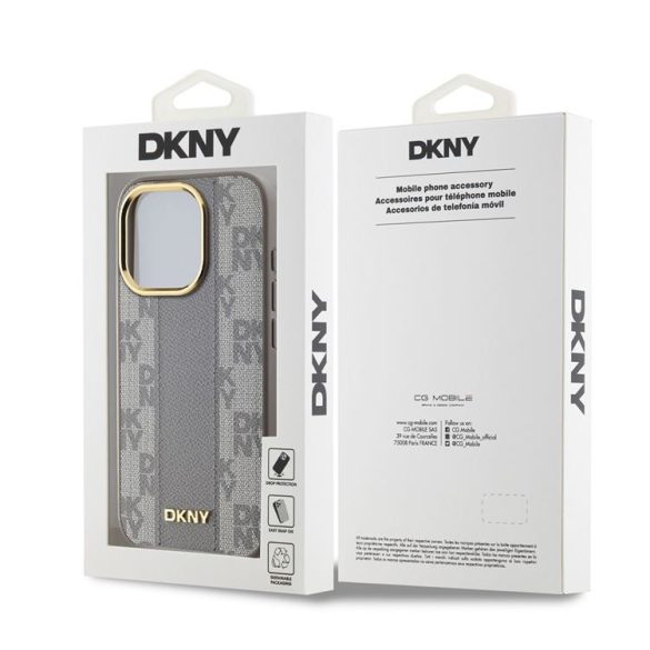 Apple iPhone 15 Pro DKNY DKHMP15LPCPVSLE MagSafe Hátlap - Bézs