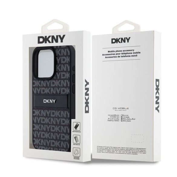 Apple iPhone 15 Pro DKNY DKHCP15LPRTHSLK Hátlap - Fekete