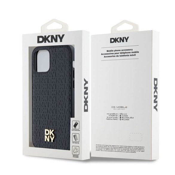 Apple iPhone 12/12 Pro DKNY DKHMP12MPSHRPSK MagSafe Hátlap - Fekete