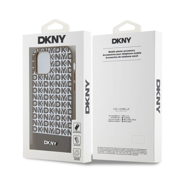 Apple iPhone 12/12 Pro DKNY DKHMP12MPSOSPW MagSafe Hátlap - Barna