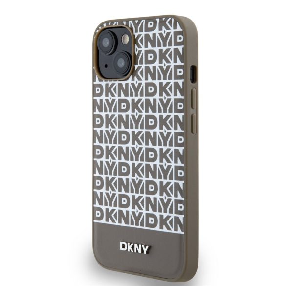 Apple iPhone 15 DKNY DKHMP15SPSOSPW MagSafe Hátlap - Barna