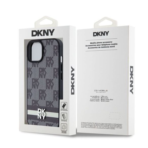 Apple iPhone 15 DKNY DKHCP15SPCPTSSK Hátlap - Fekete