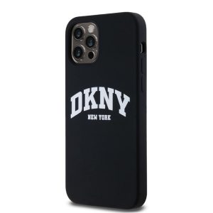 Apple iPhone 12/12 Pro DKNY DKHMP12MSNYACH Liquid Silicon MagSafe Hátlap - Fekete