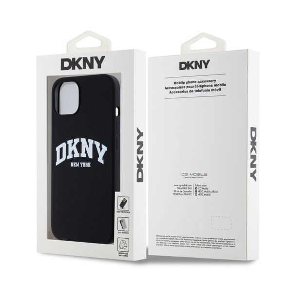 Apple iPhone 13 DKNY DKHMP13MSNYACH Liquid Silicon MagSafe Hátlap - Fekete