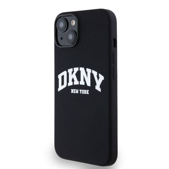 Apple iPhone 15 DKNY DKHMP15SSNYACH Liquid Silicon MagSafe Hátlap - Fekete