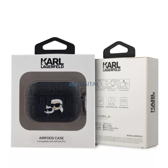 Apple Airpods Pro KARL LAGERFELD KLAPPGKCPK Tartó - Fekete